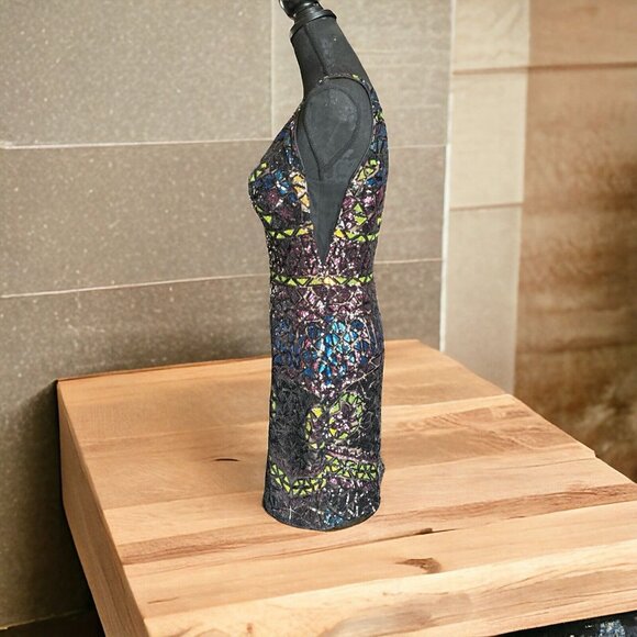 Jovani 04808 Plunging Back Sequin Dress Size 6 Prom ~Cocktail ~ Wedding - Picture 2 of 16